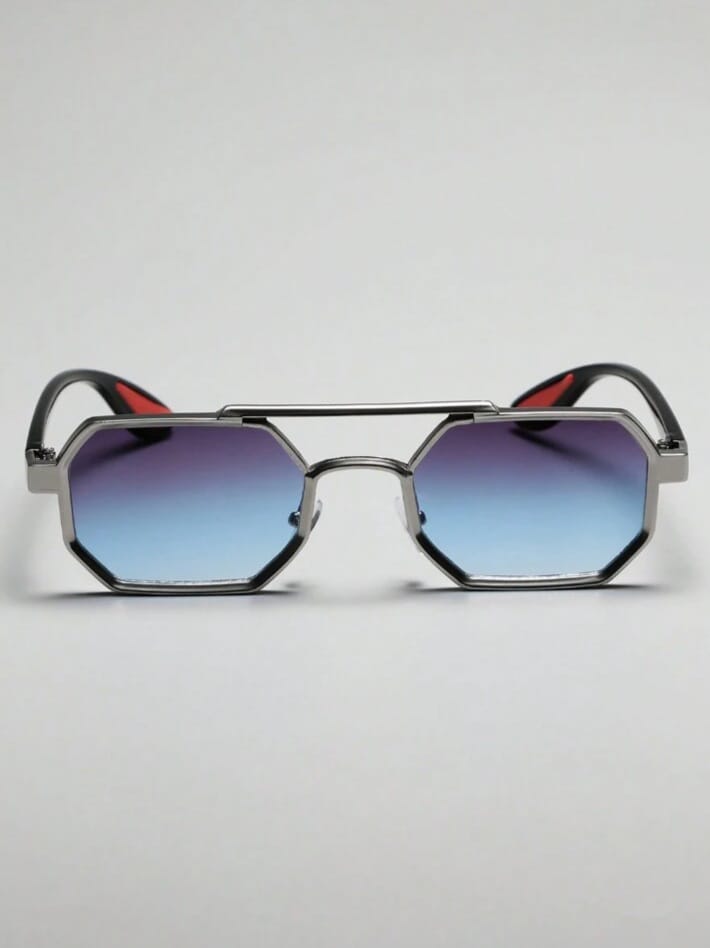 ENAK-HOUSH Unisex Metal Geometric Frame classy Sunglasses